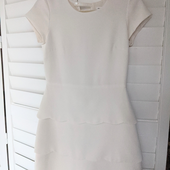 Club Monaco Scalloped White Dress - Picture 2 of 4